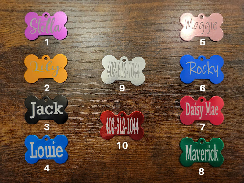 Custom engraved dog tags